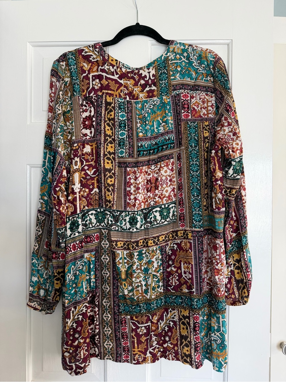 J. Jill Button Front Patchwork Tunic - Picture 4 of 5